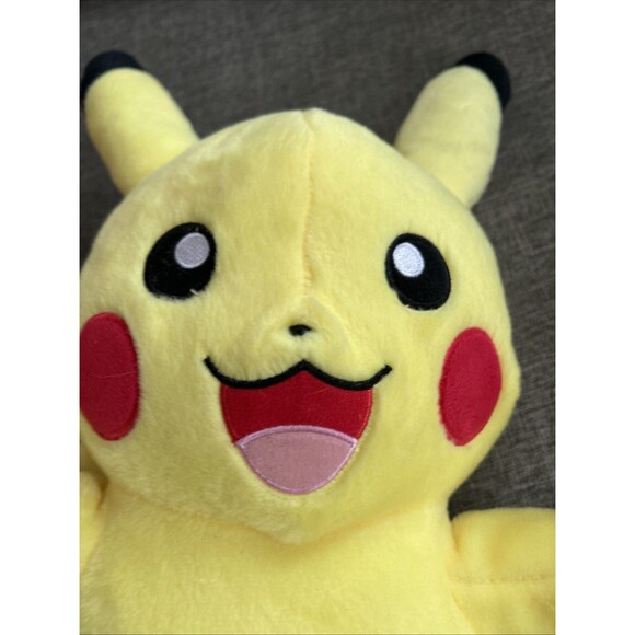 Large Pokemon Pikachu Build A Bear Workshop Yellow Plush Stuffed Toy 18” High - Picture 2 of 5